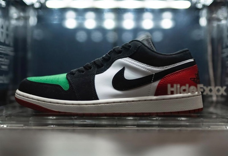 スニーカー Nike Air Jordan 1 Low Quai 54 WHITE UNIVERSITY RED GREEN Air Jordan 1 Low Quai 54 FQ6703-100 | SneakerNews.com